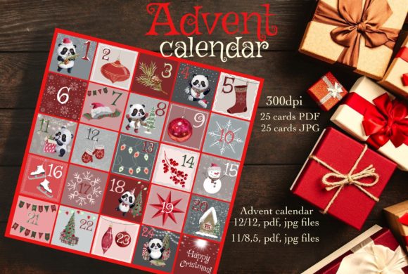 Download Advent Calendar Printable Tag, Christmas - Calendar Collection