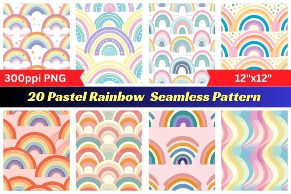 Download Pastel Rainbow Seamless Pattern - Premium Resources