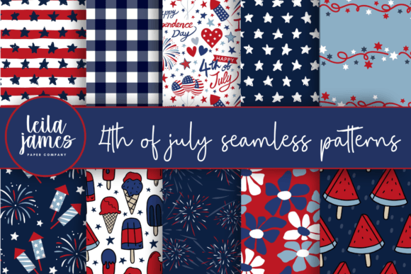 Download 4th of July Seamless Pattern Set - Premium Bundle