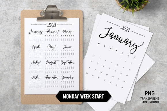 Download Calendar 2021 Monday Start A4 - Calendar Collection