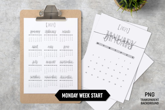 Download Calendar 2021 A4 Monday Start - Calendar Collection