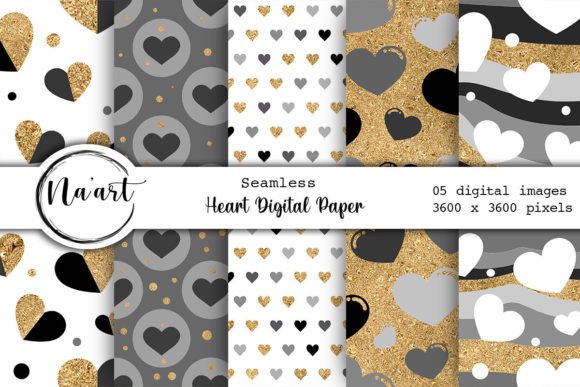 Download Heart Digital Paper – Seamless Pattern - Premium Resources
